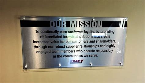 Brushed Aluminum And Acrylic Lobby Sign Installed With Standoffs Great