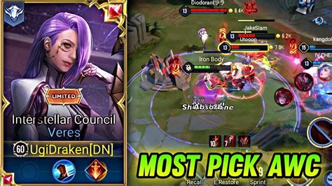 AoV VERES GAMEPLAY MOST PICK AWC ARENA OF VALOR YouTube