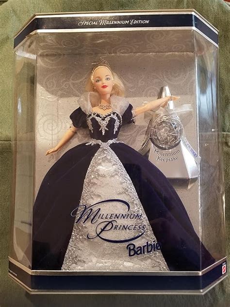 holiday barbie special edition millennium princess mattel year 1999 2000 with swirl background