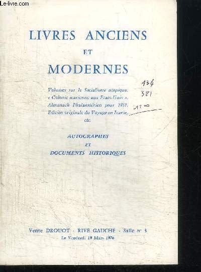 Catalogue De Vente Aux Encheres Livres Anciens Et Modernes