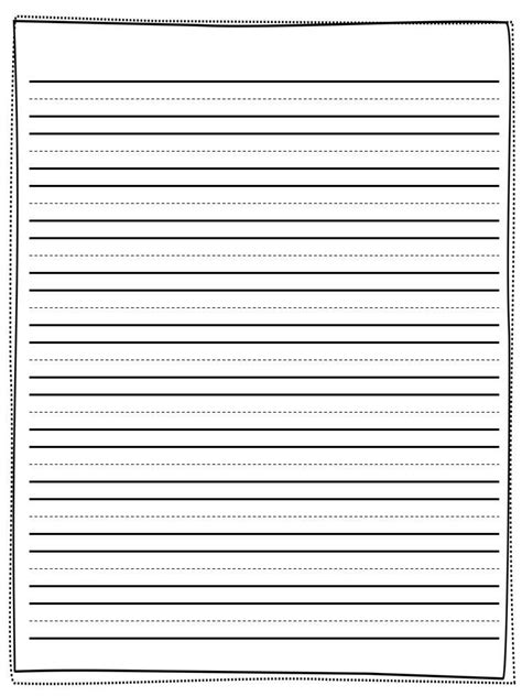 Free Printable First Grade Writing Paper Worksheet Bank