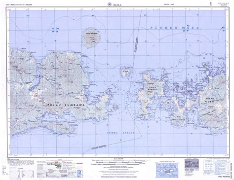 Takjub Indonesia Peta Topografi Bima Skala 250k