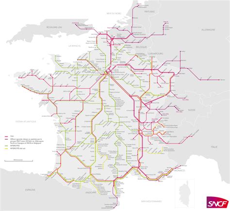 Sncf France 2016 Train Map France Map France Train