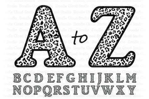 Leopard Alphabet Svg Animal Letters Svg Files For Cameo And Etsy