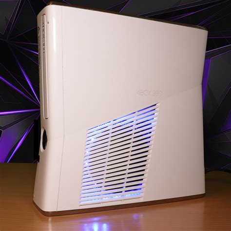 Modded Xbox 360 Slim Rgh Pure White With Multi Coloured Leds Limited