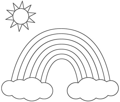 rainbow coloring pages for kids printable | Only Coloring Pages