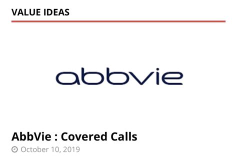 $ABBV - AbbVie : sold covered calls | Investing, Value investing, Selling covered calls