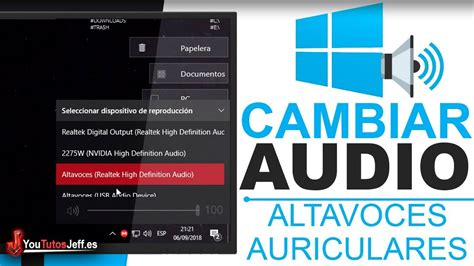 Cambiar El Audio Entre Altavoces Y Auriculares Trucos Windows 10 Youtube