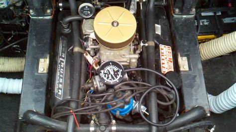 Test Fire New Carburetor On 1975 Leo V8 888 Mercruiser Youtube