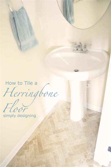 See how to install mosaic glass tiles on your concrete shower floor with this tutorial. Herringbone Tile Floors { #diy #tile #thetileshop ...