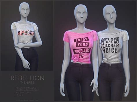 Rebellion T Shirts By Sugar Owl At Tsr Sims 4 Updates