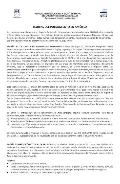 PDF TEORIAS DEL POBLAMIENTO EN AMÉRICA PDF fileFUNDACIÓN EDUCATIVA