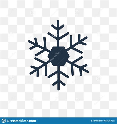 Snowflake Vector Icon Isolated On Transparent Background Snowflake