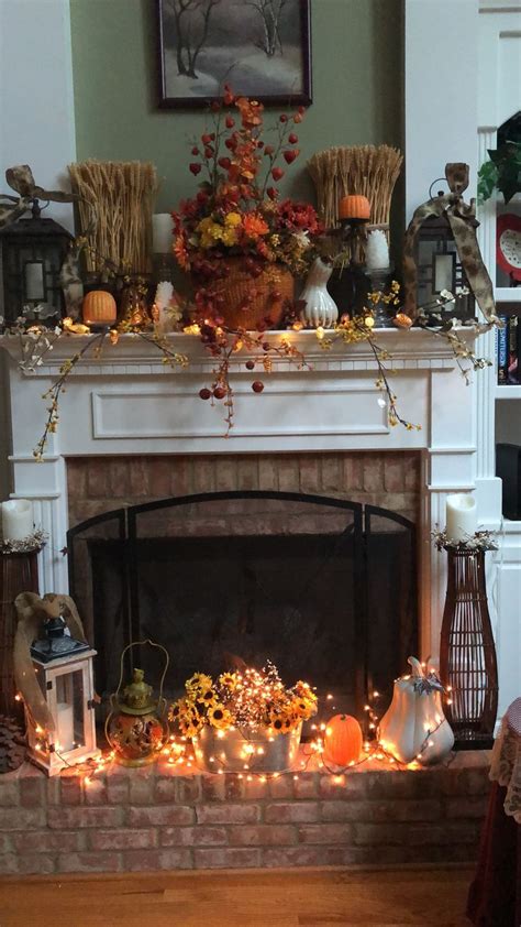 Fall Mantel And Hearth Fall Fireplace Decor Fireplace Decor Fall