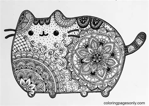 Pusheen Inspired Coloring Pages Pusheen Coloring Pages Coloring