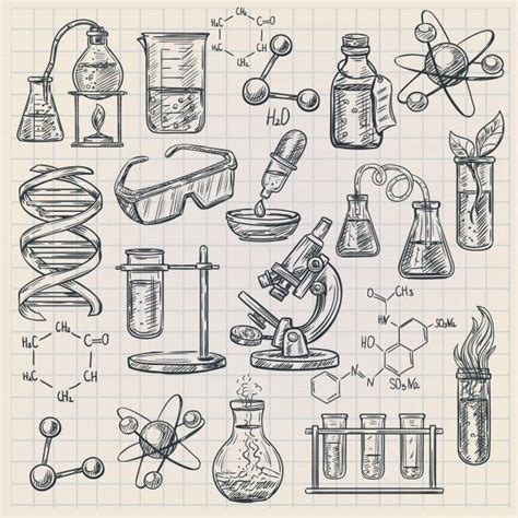 Ícone De Química Vetor Grátis Chemistry Drawing Chemistry Tattoo