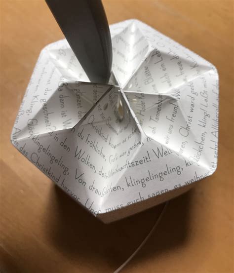 Stiftebox schachteln und verpackung origami kunst. 6- Eck-Box / Sternenbox / Sechseckbox mit stabilem Boden ...
