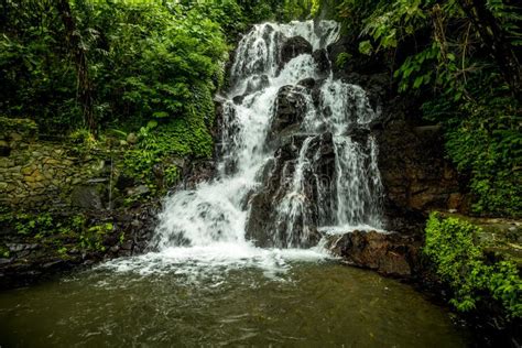 Waterfall Landscape Beautiful Hidden Jembong Waterfall In Tropical