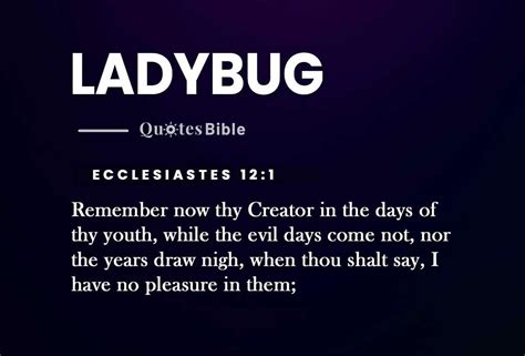 Ladybug Verses From The Bible — The Strength Of The Ladybug Biblical Passages To Uplift And Inspire
