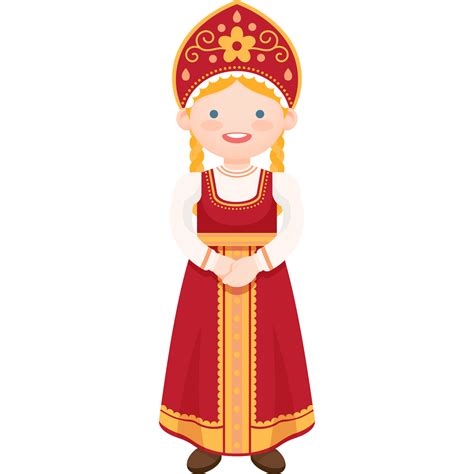 Girl In Russia National Costume 23792300 Png