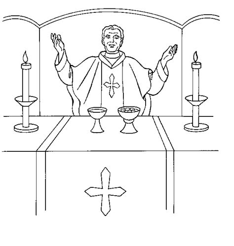 Free Coloring Pages About Catholic Mass : Printable Catholic Coloring