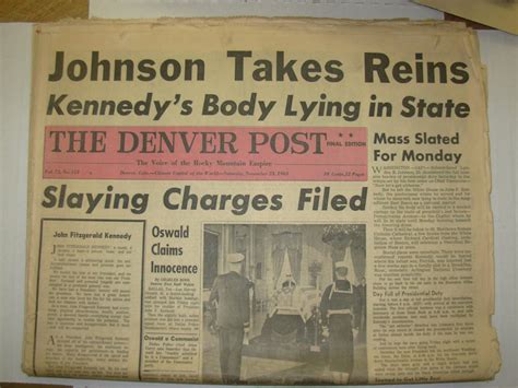 The Denver Post November 23 1963 December 29 1963 Lot Of 9
