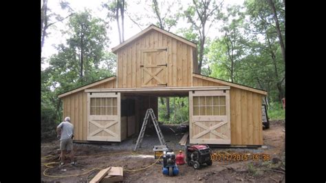 How to build a shed + free videos + $7.95 shed plans. Monitor Barn Build - YouTube