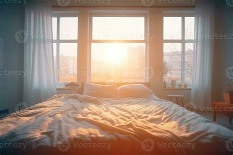 Ai Generated Blurred Bedroom In The Morning View Background 24103243