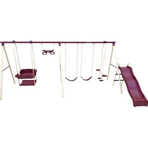 Flexible Flyer Play Park Metal Swing Set Metal Swing