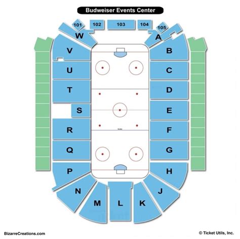 Budweiser Event Center Seating Chart Wwe Elcho Table