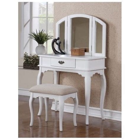 Mirror Vanity Set W Stool Bathroom Bedroom Furniture Drawer Table
