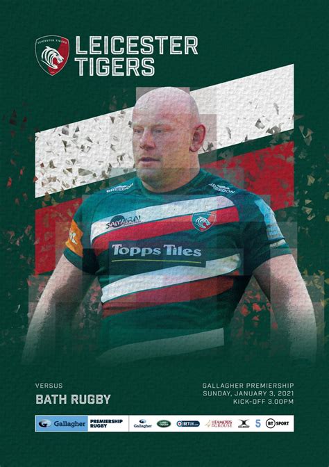 Leicester Tigers V Bath Rugby Digital Matchday Programme 03 01 2021
