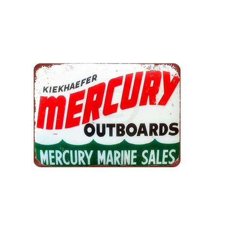 Mercury Outboards Sign Old Time Tin Sign Store