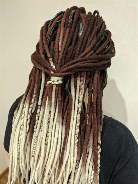 Brown Dreadlocks Wool Dreads Extensions Brown Ombre Dreads Etsy In