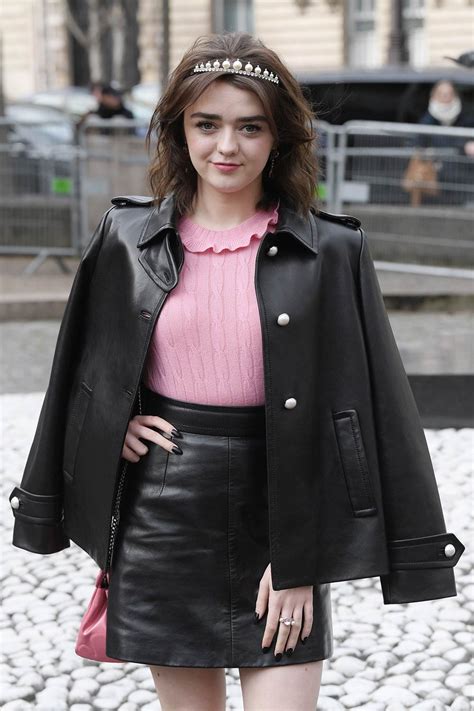 Maisie Williams Attends The Miu Miu Show Leather Celebrities