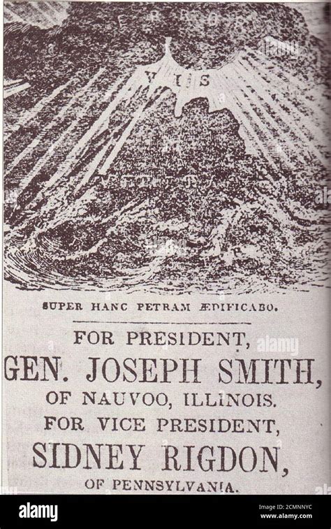 Joseph Smith Presidential Election Pamphlet 1844 Stock Photo Alamy