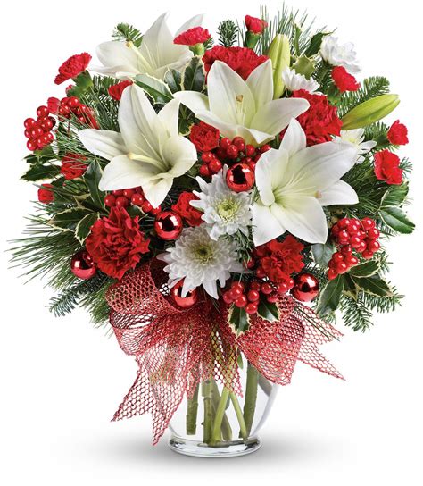 Merry All The Way Christmas Bouquet Of Flowers