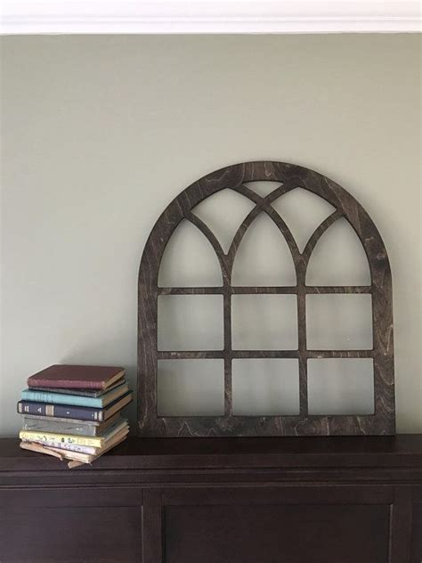 Arched Farmhouse Frame Faux Window Arched Stained Custom Etsy