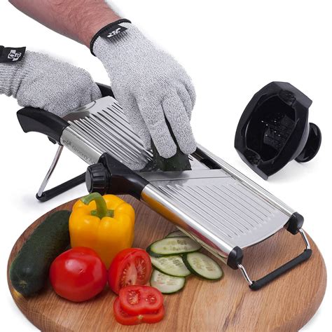 Upgraded Mandoline Slicer Free Cut Resistant Gloves And