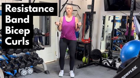 Resistance Band Bicep Curls Youtube
