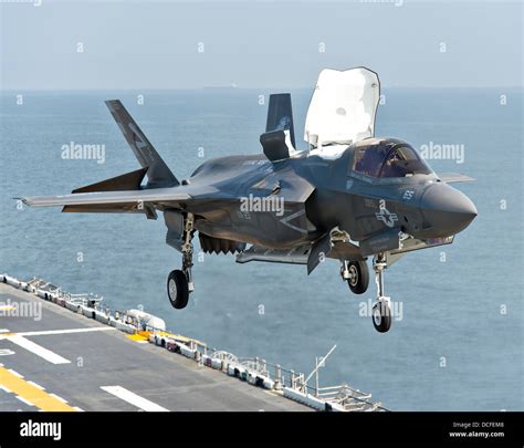 A Marine Corps F 35b Lightning Ii Stealth Fighter Aircraft Takes Off