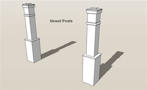 The upper newel post, as you noted, has an narrow extension. Remodelaholic | How We Built Our Custom Newel Posts; Tutorial