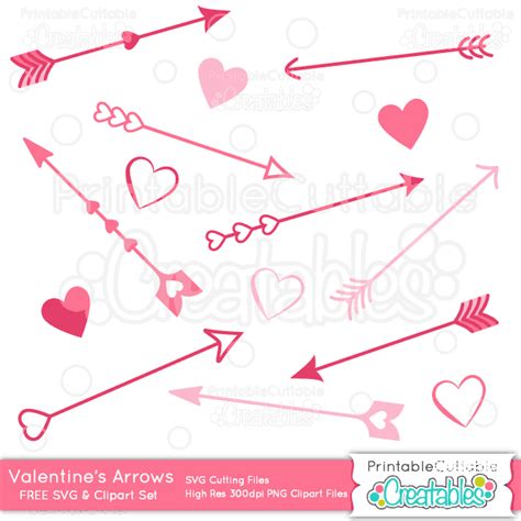 Valentines Day Love Arrows Svg Cutting Files And Clipart