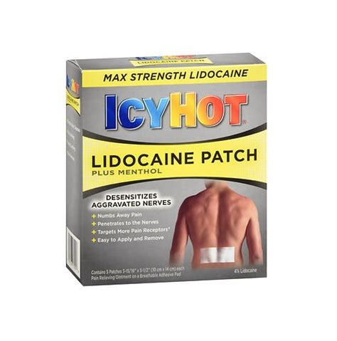 Icy Hot Patch Lidocaine 5 Patches Oswalds Pharmacy Shop