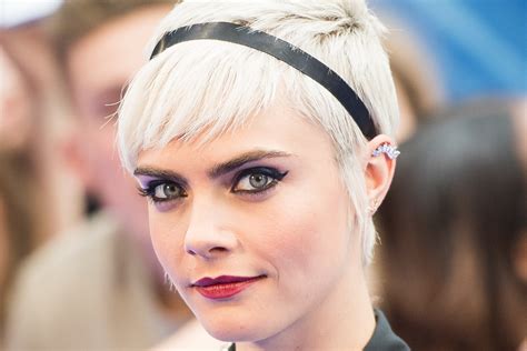 Cara Delevingne Dyed Her Pixie Chocolate Brown Predictably Looks Awesome Glamour