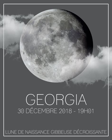 Lune Le Jour De Ma Naissance Photo - Affiche Lune (phase lunaire) - Affiche personnalisée - lune de naissance