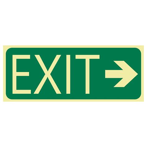 Exit Sign Exit Arrow Right Discount Safety Signs New Zealand