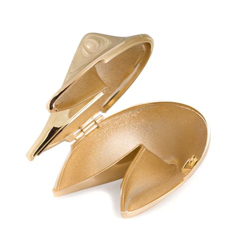 Gold Fortune Cookie Box Jewelry Box Fortune Cookie Etsy