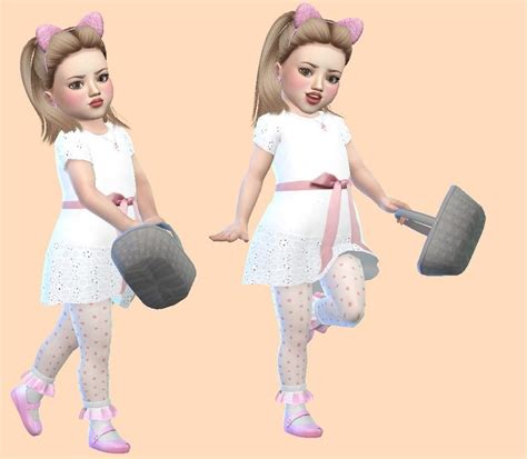 Pin By Vaneshalf On The Sims 4 Toodler Girl Toddler Frilly Socks