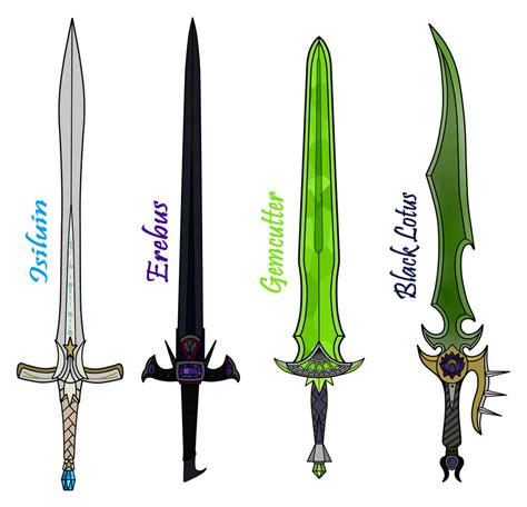 One Handed Swords Set 1 By Applewoodart On Deviantart